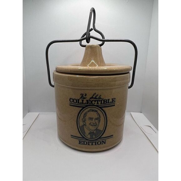Win Schuler 1985  Collectible Edition Cheese Crock Wire Bale 5 1/2" - Picture 1 of 5